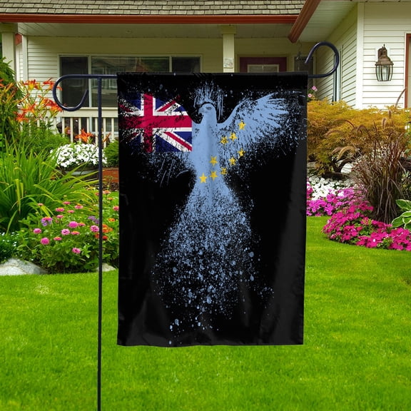 Tuvaluan Flag With Eagle Painting - Proud Tuvalu Garden Flag (11.5x17.5) Double-Sided Decorative Polyester Indoor/Outdoor Flag