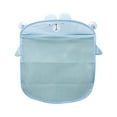 thumbnail image 1 of Tuvgenk 15x14 inch Bath Toy Organizer Mesh Hanging Suction Cup Hanging Storage Bags Drainage Large Capacity Blue for Baby Bath Toy Storage, 1 of 5