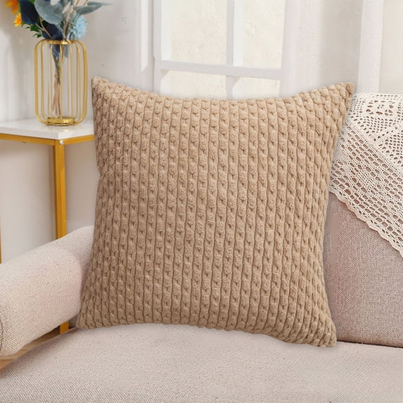Tuvgenk 18x18 Decorative Pillow Covers Yellow Stain Protection Pillow Covers Square Decorative Comfortable Sofa Pillow Covers