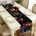 thumbnail image 1 of Tuvgenk 2026 New Years Table Runner 72*13 Fireworks Table Runner Square Black Decorations Party Tablecloths, 1 of 6