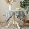 thumbnail image 1 of Tuvgenk 60%Cotton,40%Linen Round Tablecloth 35.43 X 35.43 Inches Multicolor Tablecloth Soft Floral, 1 of 6