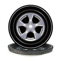 Tuvgenk 7 In Disposable Dinner Platess Racing Party 24 Pc Round Dinner Plates Stackable Party Fancy Plates