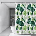 thumbnail image 1 of Tuvgenk 70.86x78.74in Plastic Shower Curtain Green Monstera Leaf Bathroom Curtain Thick Comfort Waterproof Washable Decor, 1 of 6