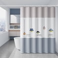 thumbnail image 1 of Tuvgenk 70.87x70.87in Plastic Shower Curtain Gray Lamp Bathroom Curtain Washable Rings Waterproof Thick Comfort, 1 of 6
