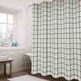 thumbnail image 1 of Tuvgenk 70.9x47.2in Plastic Shower Curtain Grid Gray Bathroom Curtain Waterproof Washable Decor Durable Rings, 1 of 6