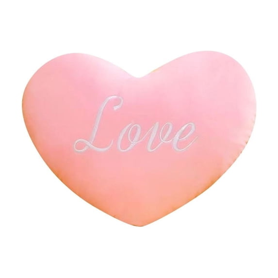 Tuvgenk 8 Inch Heart Pillow for Valentine's Day, Cute Soft Plush Gift for Girlfriend, Decorative Throw Pillow for Bedroom & Couch with Silk Fill