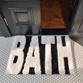 thumbnail image 1 of Tuvgenk Absorbent Bath Mat Quick Drying Non Slip Bathroom Rugs Specialty Black And White Plush Small 2x1 Area Rug for Shower, 1 of 5