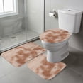 thumbnail image 1 of Tuvgenk Absorbent Bath Mat Set 3 Piece Non Slip Toilet Rug Khaki Large U Shaped Bathroom Area Rug for Shower, 1 of 6
