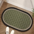 thumbnail image 1 of Tuvgenk Absorbent Bath Mats Non Slip Quick Drying Bathroom Rug Olive Green 2x2 Oval Small Floor Mat for Tub, 1 of 6