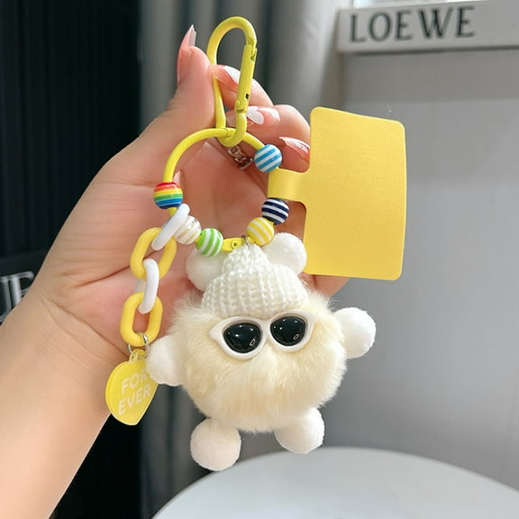 Tuvgenk Soft Mini Plush Animal Keychain, Backpack Charm for Women