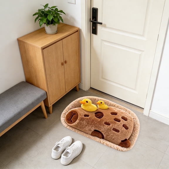 Tuvgenk Alien Area Rugs Multicolor Cat Durable Doormats Nylon,Spandex 23.62x15.75 in Balcony Fuzzy