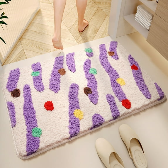 Tuvgenk Area Rug House Non Slip Cute Accent Rugs Rectangular Washable 1×2 Plush Floor Mat for Living Room, Bedroom, Bathroom