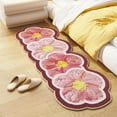 thumbnail image 1 of Tuvgenk Area Rug Non Slip Floral Bedroom Accent Rugs 1×4 Washable Novelty Plush Floor Mat Living Room Bedside Decor, 1 of 6