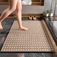thumbnail image 1 of Tuvgenk Bath Mat Non Slip Absorbent Quick Dry Bathroom Rugs Taupe Small Rectangle 2x2 Chenille Area Rug for Tub, 1 of 6