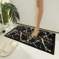 thumbnail image 1 of Tuvgenk Bath Mat Non Slip Quick Dry Absorbent Bathroom Rugs Rectangle 2x2 Black Small Area Rug for Shower, 1 of 9