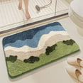 thumbnail image 1 of Tuvgenk Bath Mat Quick Dry Absorbent Non Slip Bathroom Rugs Rectangle Sage Green Large Plush 1x2 Floor Mat for Tub, 1 of 6