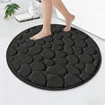 thumbnail image 1 of Tuvgenk Bath Mats Absorbent Non Slip Bathroom Rug 3x3 Round Long Black Area Rug for Shower, 1 of 6