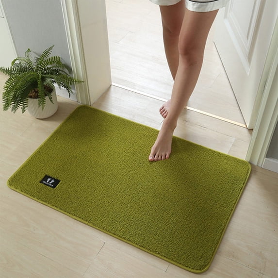 Tuvgenk Bath Mats Quick Drying Water Absorbing Non Slip Bathroom Rug Olive Green Rectangle 2x3 Long Floor Rug for Shower