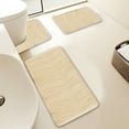 thumbnail image 1 of Tuvgenk Bath Rugs Plush House Toilet Rug Set Of3 U-Shaped Beige 9×11in Floor Mats, 1 of 8