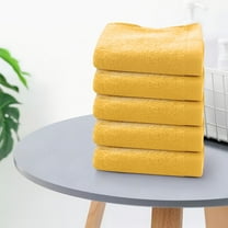 Tuvgenk Bath Towel Cotton Towels Bathroom Absorbent Quick-Dry Waffle Weave Yellow