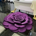 thumbnail image 1 of Tuvgenk Bathroom Rug Non Slip Bath Mat Novel Flower Shape 2x2 Small Purple Floor Rug for Shower, 1 of 6