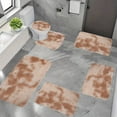 thumbnail image 1 of Tuvgenk Bathroom Rug Sets with Toilet Cover Non-Slip 6 Piece Khaki Bath Rugs Sets for Bathroom Floor Machine Washable Quick Drying U Shaped Floor Mats for Home, 1 of 7