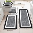 thumbnail image 1 of Tuvgenk Bathroom Rug Sets with Toilet Cover Non-Slip Black Bathroom Rugs Sets 4 U Shaped Machine Washable Quick Drying Floor Mats for Home, 1 of 8