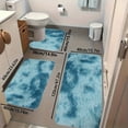 thumbnail image 1 of Tuvgenk Bathroom Rugs Sets 3 Piece Blue Non-Slip Bathroom Mats and Rugs Sets Machine Washable Quick Dry U Shaped Floor Mats for Home, 1 of 7