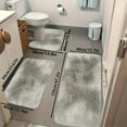 thumbnail image 1 of Tuvgenk Bathroom Rugs Sets 3 Piece Gray Non-Slip Bathroom Mats and Rugs Sets Quick Dry Machine Washable U Shaped Floor Mats for Home, 1 of 8