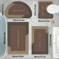 thumbnail image 1 of Tuvgenk Bathroom Rugs Sets 4 Brown Non Slip Bath Rugs Sets for Bathroom Floor Machine Washable Quick Drying U Shaped Floor Mats for Home, 1 of 6