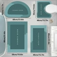 thumbnail image 1 of Tuvgenk Bathroom Rugs Sets 4 Non Slip Green Bath Rugs Sets for Bathroom Floor U Shaped Machine Washable Quick Drying Floor Mats for Home, 1 of 6