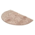 thumbnail image 1 of Tuvgenk Beige Solid Half Round Chenille Rug 35x50cm Channeled Design Soft Absorbent Easy Clean, 1 of 6