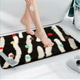 thumbnail image 1 of Tuvgenk Black Geometry Cute Motif Carpet 31.50x19.69in Soft Non Slip Multi-Purpose Absorbent Mat, 1 of 6