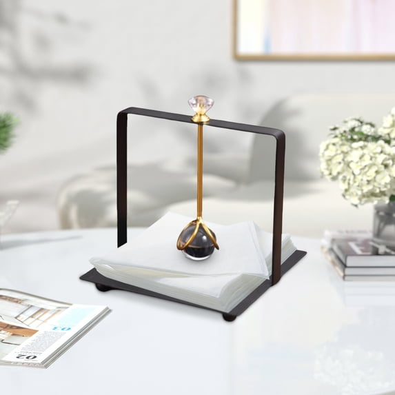 Tuvgenk Black Iron Toilet Paper Holders Free Standing Tissue Holder Stylish Gift Funny Tissue Holder for Family