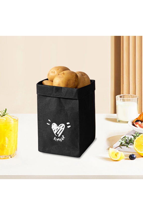 Black Paper Storage Bags Water Resistant Thickened Durable 3.9*3.9*5.7 In Storage Bags Zipper Multifunction Practical for Home Use