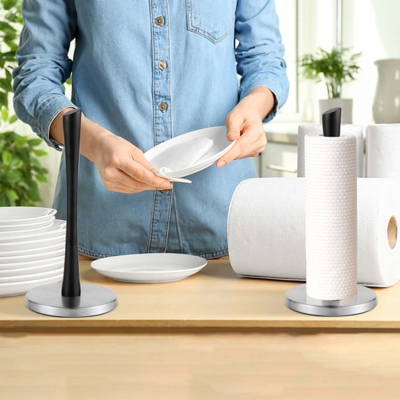 Tuvgenk Black Stainless Steel Toilet Paper Holders Free Standing Tissue Holder Home Gift Funny Tissue Holder for Friends