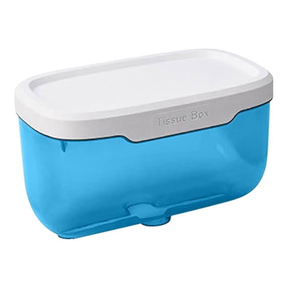 Tuvgenk Blue Plastic Facial Tissue Covers Rectangular Tissue Box Home Funny Gift Tissue Box for Family