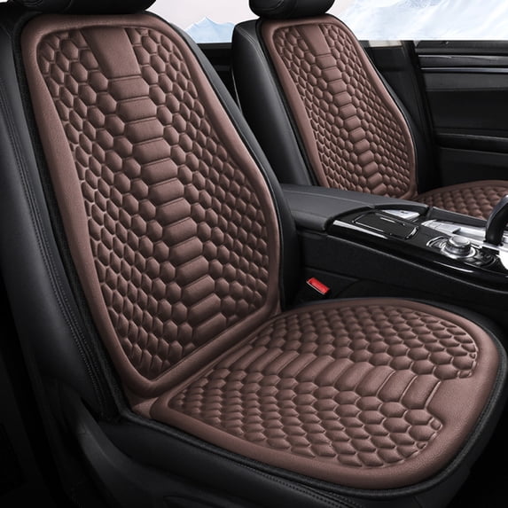 Tuvgenk Car Seat Cushions with Back Support Pillow Cooling & Ventilated Seat Cushion for Car Driving Summer Durable Polyester Chair Pad Office Use