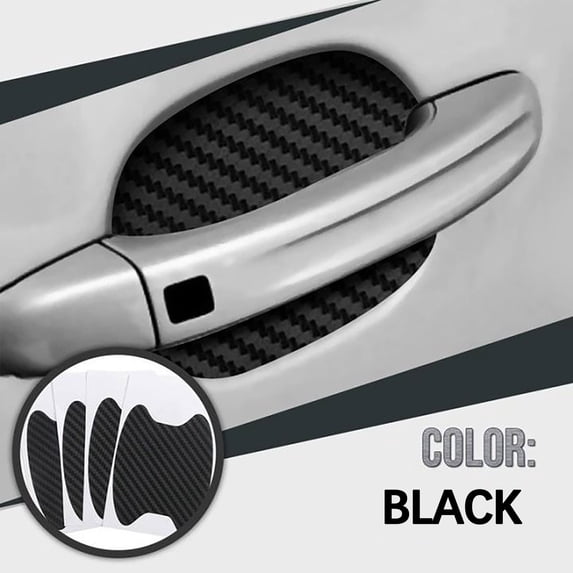 Tuvgenk Car Stickers 4 pc Plastic Black Deco Stickers Suitable for Vehicle Handles