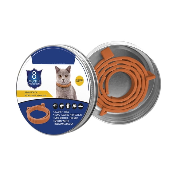 Tuvgenk Cat Pet Insect Repellent Collar Multi Pest Prevention Adjustable Waterproof Design Skin Friendly Long Lasting Guard for Daily Indoor Outdoor Wear