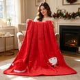 thumbnail image 1 of Tuvgenk Christmas Flannel Throw Blanket 50x60 inch Soft Plush Cozy Holiday Snowman Gift for Couch Bed Red, 1 of 6