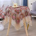 thumbnail image 1 of Tuvgenk Cloth Round Tablecloth Red 35.43 X 35.43 Inches Tablecloth Soft Reusable Non-Slip Lace, 1 of 6