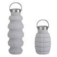 thumbnail image 1 of Tuvgenk Collapsible Water Bottle with Handle Sports Bpa Free 17 Oz Foldable Water Bottle Leak Proof Reusable Gray Silica Gel for Gym Hiking Running, 1 of 7