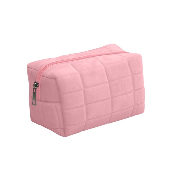 Tuvgenk Cosmetic Bag Makeup Pouch Soft Plush Fabric Multi-functional Storage Bag for Toiletries and Personal Small Items