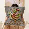 thumbnail image 1 of Tuvgenk Cotton Throw Pillow Covers Indoors 19x19 In Pillowcases Flower Scandinavian Gray Soft for Couch, 1 of 6
