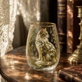 thumbnail image 1 of Tuvgenk Crystal Whisky Glass 420ml Hand-Blown Cat Sculpture Tumbler with Gold Rim Gift Boxed for Whiskey Lovers, 1 of 7