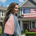 thumbnail image 1 of Tuvgenk Daily Commute Sling Chest Bag Waterproof Anti-Theft Oxford Cloth Crossbody Pack with USB Charging, 1 of 6