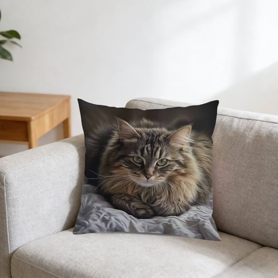 Tuvgenk Decorative Pillow Covers Stain Protection Brown 18x18 Animals Pillow Covers Soft Square Decorative Sofa Pillow Covers