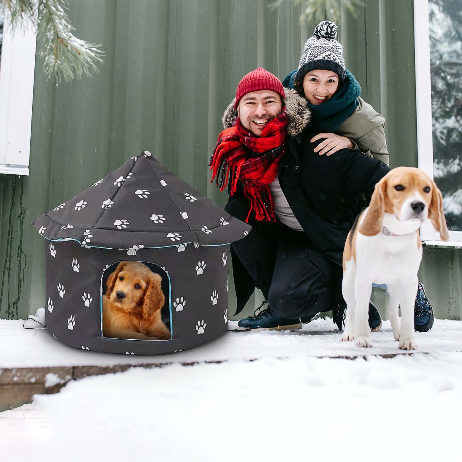 Tuvgenk Dog Bed Outdoor Washable Removable Soft Cat Bed Home Cozy Warm Gray Winter Pet Beds Dog Kennel