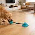 thumbnail image 1 of Tuvgenk Dog Chew Toy Treat Dispensing Ball Suction Cup Interactive Design Teeth Cleaning Structure Relieves Anxiety for Daily Indoor Entertainment, 1 of 6